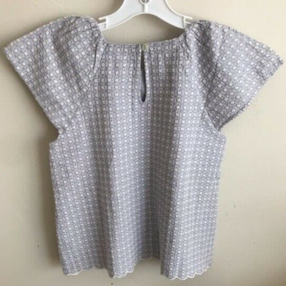 Gymboree Girls Lavender & White Embroidered Top, Size L, NWT - Picture 2 of 7